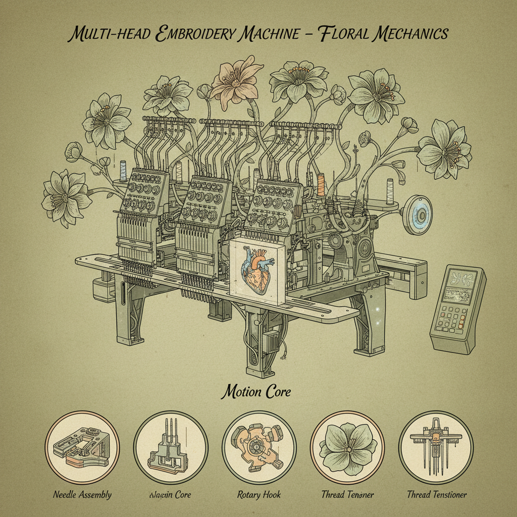 Advancements in Multi Head Embroidery Machine Technology and Practical Considerations