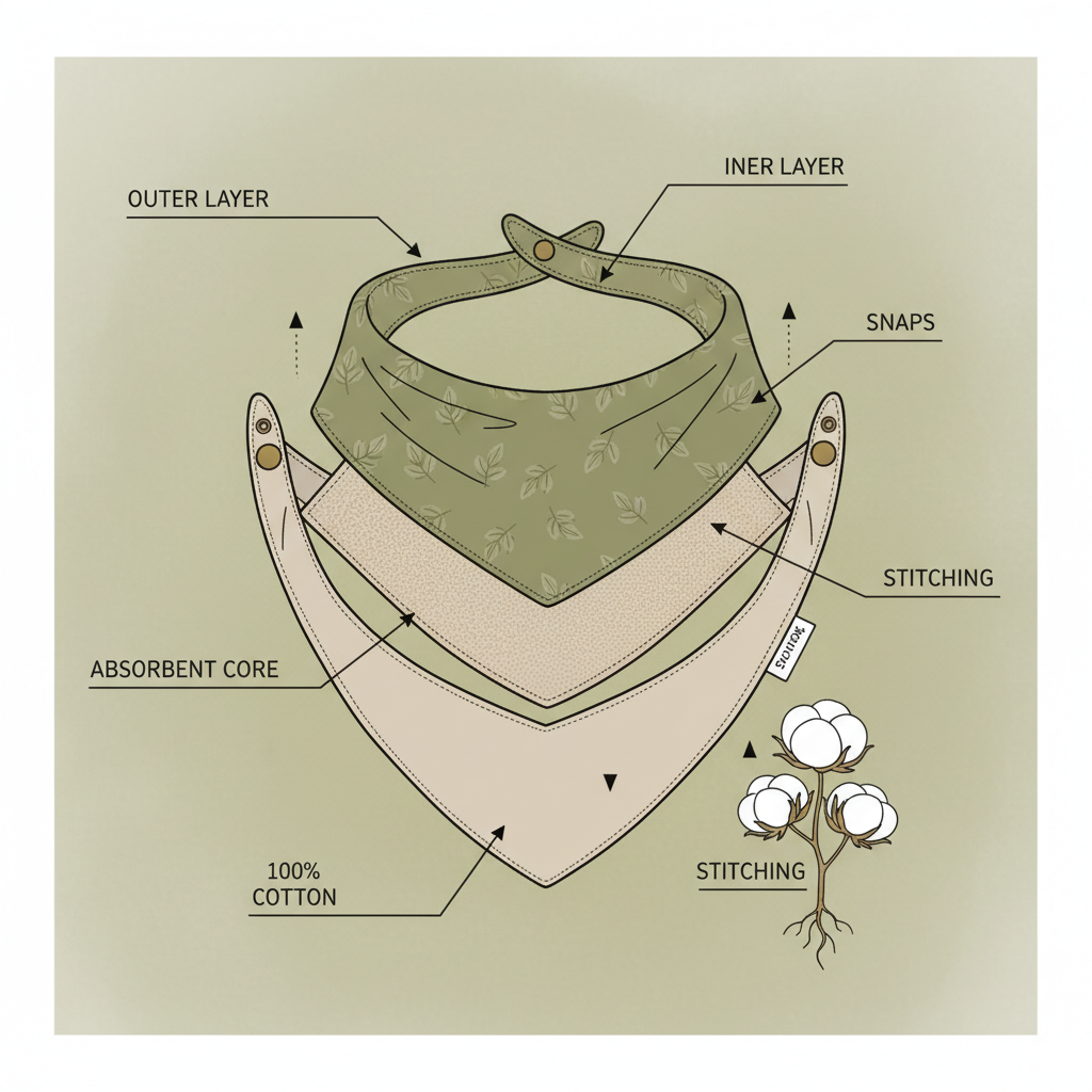 The Importance of 100 Cotton Baby Bandana Bib Design and Material Quality