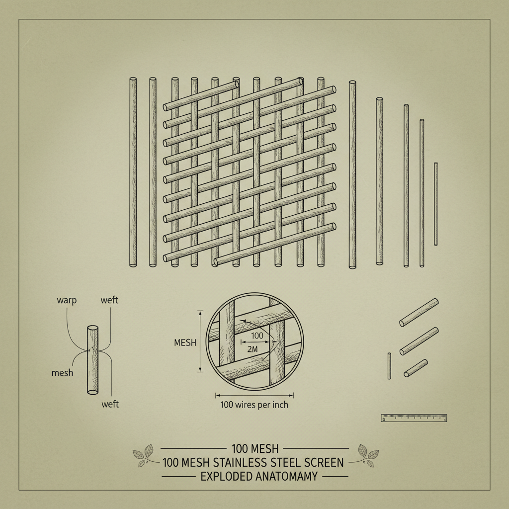 100 mesh stainless steel screen