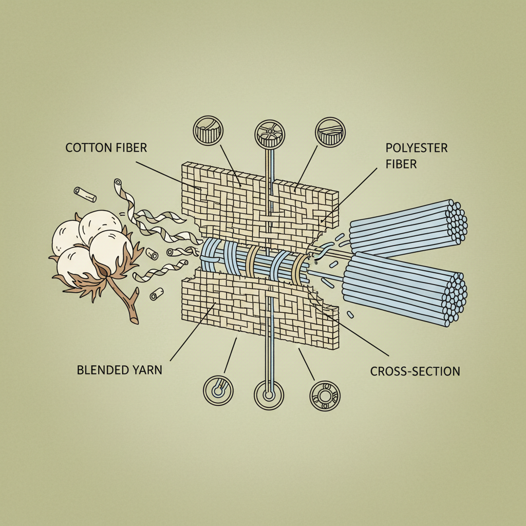 Durable and Affordable Cotton Polyester Material for Sale for Versatile Applications