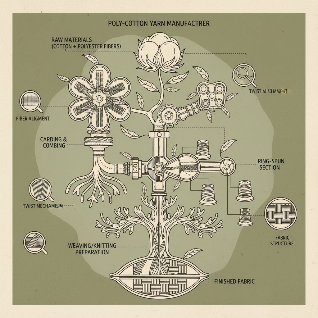 poly cotton yarn manufacturer