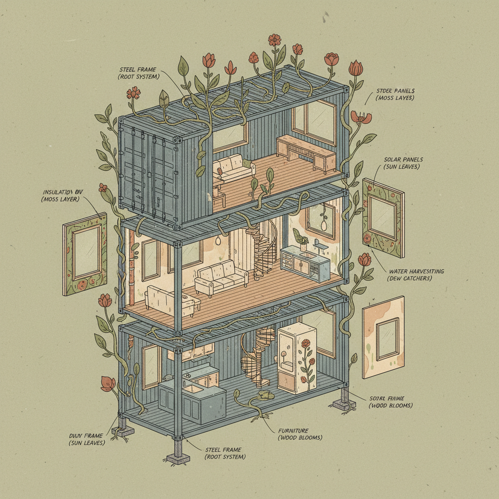 2 storey container homes